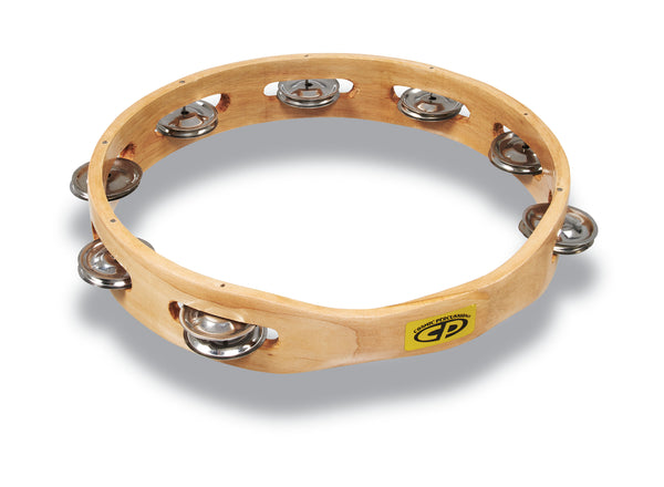 CP by Latin Percussion CP389 10" Handheld Single Row Tambourine - Steel Jingles