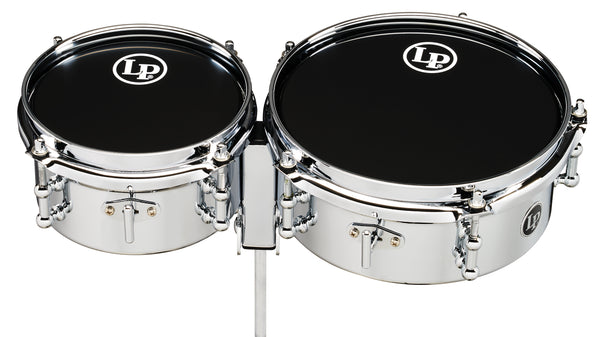 Latin Percussion LP845-K 6" and 8" Mini Snare Timbales with Mount - Steel
