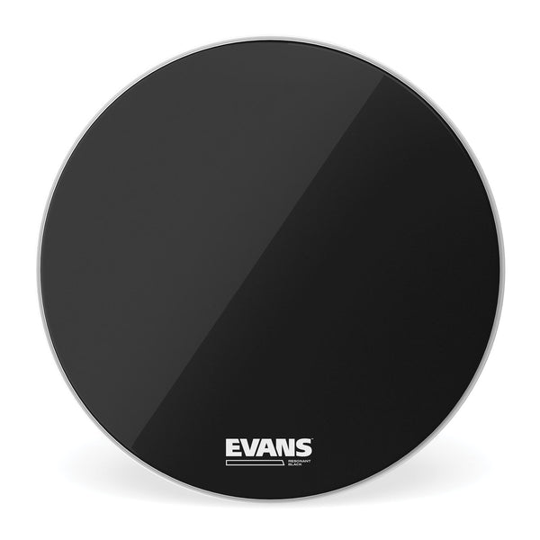 Evans Resonant Black Bass Drum Head, 20 Inch