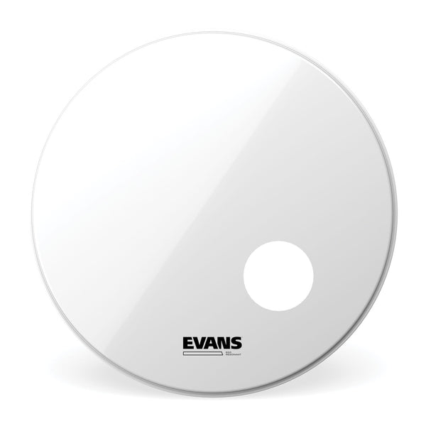 Evans EQ3 Resonant Smooth White Bass Drum Head, 24 Inch