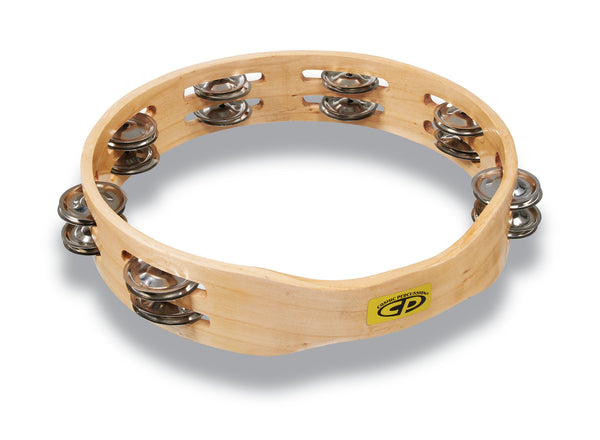 CP by Latin Percussion CP390 10" Handheld Double Row Tambourine - Steel Jingles