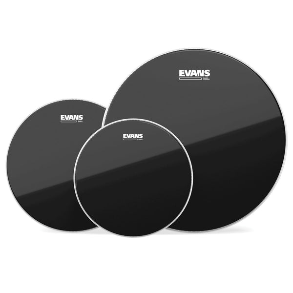 Evans Black Chrome Tompack, Standard (12 inch, 13 inch, 16 inch)