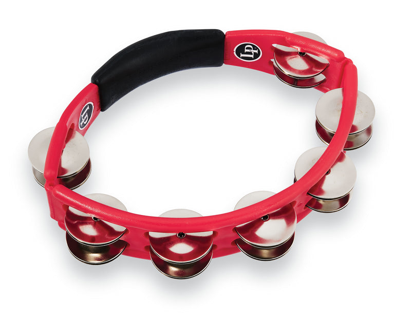Latin Percussion LP151 Cyclops Handheld Tambourine - Red with Steel Jingles