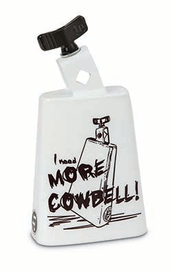 LP White "I Need More Cowbell" Collect-A-Bell 5in 3/8in Mount