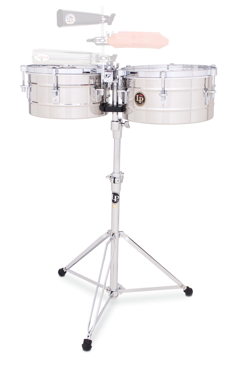 Latin Percussion LP255-S 12" and 13" Tito Puente Timbales - Stainless Steel