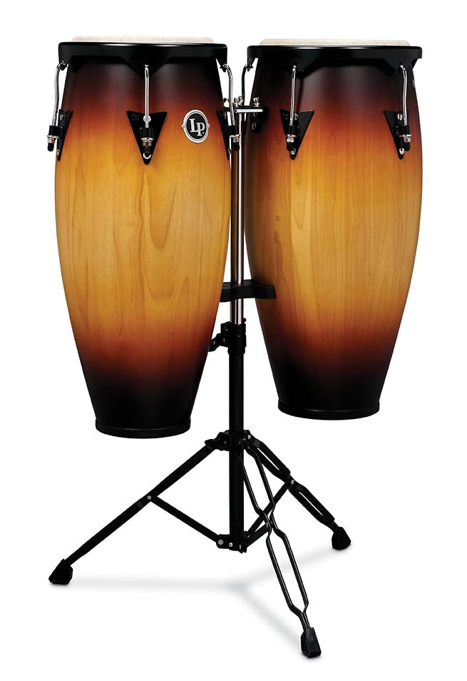 LP City Series 10-inch and 11-inch Conga Set with Double Stand - Vintage Sunburst