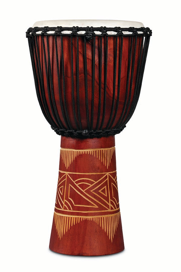 LP WORLD BEAT WOOD ART LG DJEMBE, RED/NAT