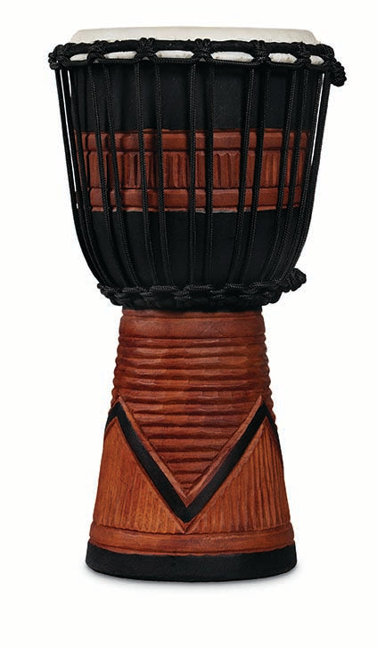 LP WORLD BEAT WOOD ART SM DJEMBE BLK/BRN