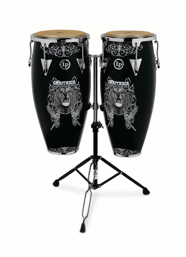 LP Aspire 10-inch and 11-inch Conga Set with Double Stand - Santana Lion