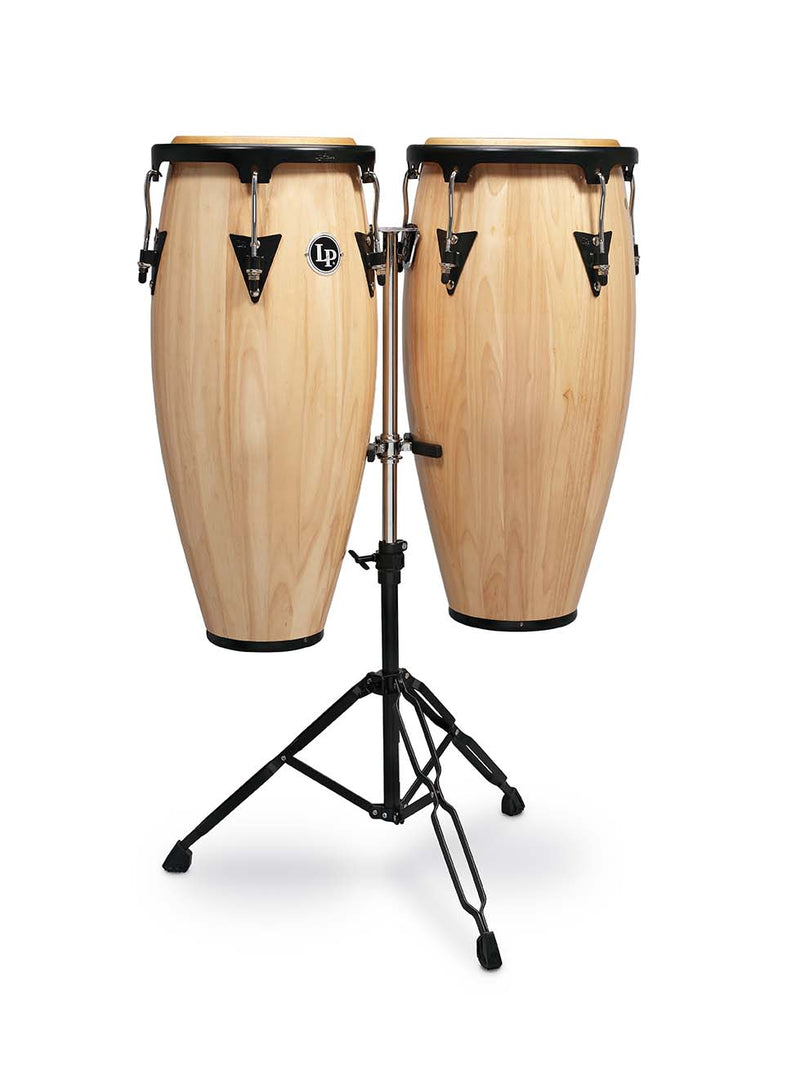 LP Aspire 10-inch and 11-inch Conga Set with Double Stand - Natural Gloss