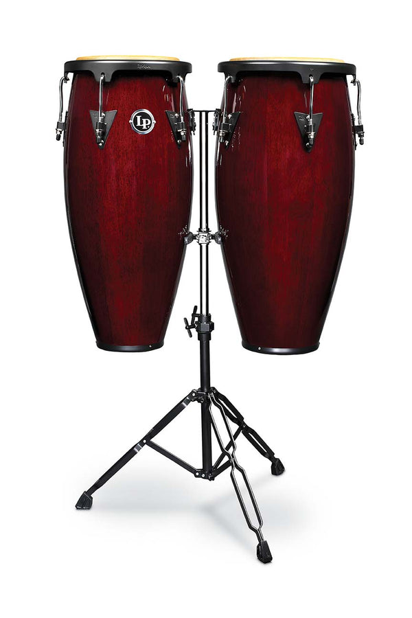 LP Aspire 10-inch and 11-inch Conga Set with Double Stand - Dark Wood