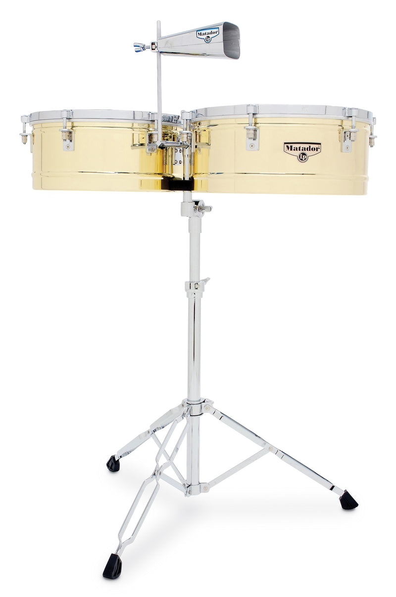 Matador M257B 14" and 15" Timbales - Brass with Chrome Hardware